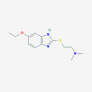 molecular formula C13H19N3OS B255851 2-[(6-Ethoxy-1H-benzimidazol-2-yl)sulfanyl]-N,N-dimethylethan-1-amine 