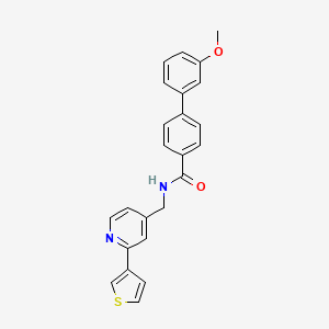 3'-methoxy-N-((2-(thiophen-3-yl)pyridin-4-yl)methyl)-[1,1'-biphenyl]-4-carboxamide