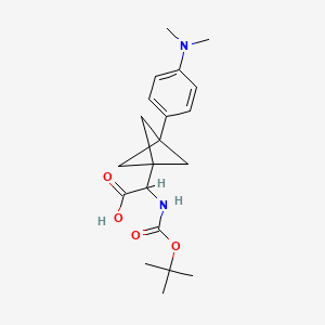 2-[3-[4-(Dimethylamino)phenyl]-1-bicyclo[1.1.1]pentanyl]-2-[(2-methylpropan-2-yl)oxycarbonylamino]acetic acid