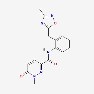 1-methyl-N-(2-((3-methyl-1,2,4-oxadiazol-5-yl)methyl)phenyl)-6-oxo-1,6-dihydropyridazine-3-carboxamide