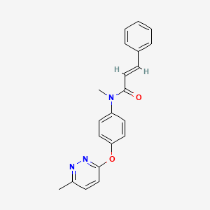 N-methyl-N-(4-((6-methylpyridazin-3-yl)oxy)phenyl)cinnamamide