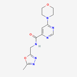 N-((5-methyl-1,3,4-oxadiazol-2-yl)methyl)-6-morpholinopyrimidine-4-carboxamide