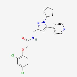 N-((1-cyclopentyl-5-(pyridin-4-yl)-1H-pyrazol-3-yl)methyl)-2-(2,4-dichlorophenoxy)acetamide