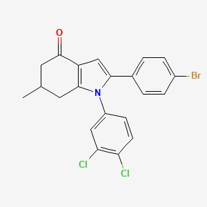 1-(3,4-Dichlorophenyl)-2-(4-bromophenyl)-6-methyl-5,6,7-trihydroindol-4-one