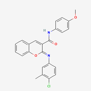 (2Z)-2-[(4-chloro-3-methylphenyl)imino]-N-(4-methoxyphenyl)-2H-chromene-3-carboxamide
