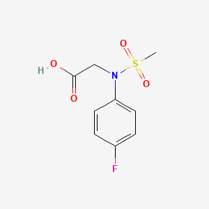 molecular formula C9H10FNO4S B2558584 N-(4-fluorophenyl)-N-(methylsulfonyl)glycine CAS No. 392313-57-4