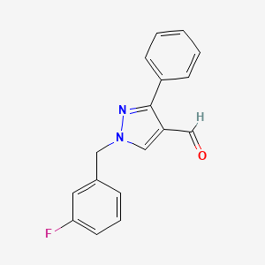 1-(3-fluorobenzyl)-3-phenyl-1H-pyrazole-4-carbaldehyde
