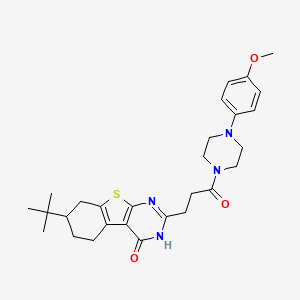 7-tert-butyl-2-{3-[4-(4-methoxyphenyl)piperazin-1-yl]-3-oxopropyl}-5,6,7,8-tetrahydro[1]benzothieno[2,3-d]pyrimidin-4(3H)-one