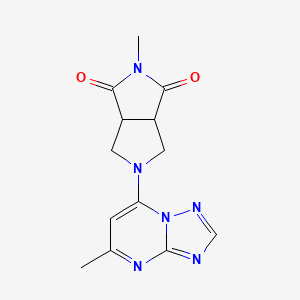 2-Methyl-5-(5-methyl-[1,2,4]triazolo[1,5-a]pyrimidin-7-yl)-3a,4,6,6a-tetrahydropyrrolo[3,4-c]pyrrole-1,3-dione