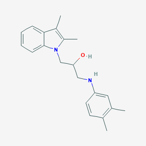 molecular formula C21H26N2O B255863 1-(2,3-dimethyl-1H-indol-1-yl)-3-[(3,4-dimethylphenyl)amino]propan-2-ol 