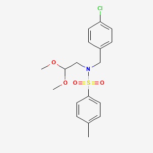 molecular formula C18H22ClNO4S B2558658 N-(4-Chlorobenzyl)-N-(2,2-dimethoxyethyl)-4-methylbenzenesulfonamide CAS No. 54879-43-5