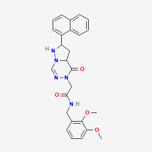 molecular formula C26H23N5O4 B2558663 N-[(2,3-dimethoxyphenyl)methyl]-2-[2-(naphthalen-1-yl)-4-oxo-4H,5H-pyrazolo[1,5-d][1,2,4]triazin-5-yl]acetamide CAS No. 1326831-11-1