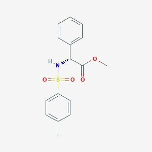 molecular formula C16H17NO4S B025587 (R)-Phenyl-(toluene-4-sulfonylamino)-acetic acid methyl ester CAS No. 111047-53-1