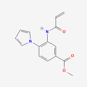 molecular formula C15H14N2O3 B2558706 methyl 3-(prop-2-enamido)-4-(1H-pyrrol-1-yl)benzoate CAS No. 2459725-64-3