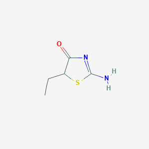 molecular formula C5H8N2OS B2558719 2-Amino-5-ethyl-1,3-thiazol-4-one CAS No. 1762-69-2