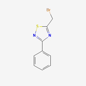 molecular formula C9H7BrN2S B2558727 5-(Bromomethyl)-3-phenyl-1,2,4-thiadiazole CAS No. 138128-82-2