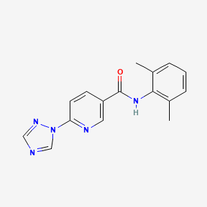 molecular formula C16H15N5O B2558729 N-(2,6-dimethylphenyl)-6-(1H-1,2,4-triazol-1-yl)nicotinamide CAS No. 672951-15-4