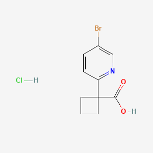 1-(5-Bromopyridin-2-yl)cyclobutane-1-carboxylic acid hydrochloride