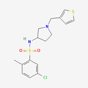 5-chloro-2-methyl-N-(1-(thiophen-3-ylmethyl)pyrrolidin-3-yl)benzenesulfonamide
