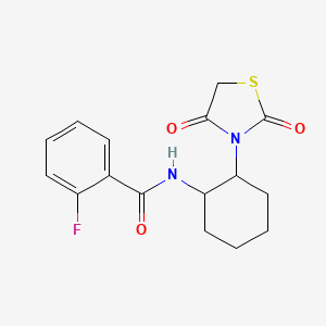 N-(2-(2,4-dioxothiazolidin-3-yl)cyclohexyl)-2-fluorobenzamide