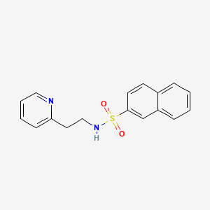 molecular formula C17H16N2O2S B2558754 N-[2-(pyridin-2-yl)ethyl]naphthalene-2-sulfonamide CAS No. 321714-76-5