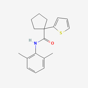 molecular formula C18H21NOS B2558771 N-(2,6-dimethylphenyl)-1-(thiophen-2-yl)cyclopentanecarboxamide CAS No. 1049514-60-4