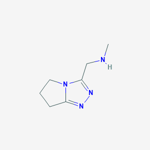 molecular formula C7H12N4 B2558772 methyl({5H,6H,7H-pyrrolo[2,1-c][1,2,4]triazol-3-ylmethyl})amine CAS No. 923687-30-3