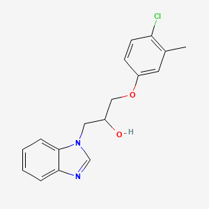 molecular formula C17H17ClN2O2 B2558806 1-(1H-benzimidazol-1-yl)-3-(4-chloro-3-methylphenoxy)propan-2-ol CAS No. 1030097-39-2