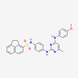 molecular formula C30H27N5O3S B2558815 N-[4-({4-[(4-methoxyphenyl)amino]-6-methylpyrimidin-2-yl}amino)phenyl]-1,2-dihydroacenaphthylene-3-sulfonamide CAS No. 946296-88-4
