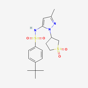 4-(tert-butyl)-N-(1-(1,1-dioxidotetrahydrothiophen-3-yl)-3-methyl-1H-pyrazol-5-yl)benzenesulfonamide