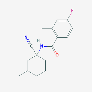 molecular formula C16H19FN2O B2558817 N-(1-Cyano-3-methylcyclohexyl)-4-fluoro-2-methylbenzamide CAS No. 2134015-88-4