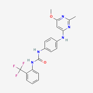 1-(4-((6-Methoxy-2-methylpyrimidin-4-yl)amino)phenyl)-3-(2-(trifluoromethyl)phenyl)urea