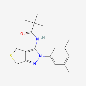 N-(2-(3,5-dimethylphenyl)-4,6-dihydro-2H-thieno[3,4-c]pyrazol-3-yl)pivalamide