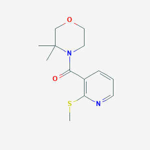 (3,3-Dimethylmorpholin-4-yl)-(2-methylsulfanylpyridin-3-yl)methanone