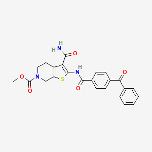 methyl 2-(4-benzoylbenzamido)-3-carbamoyl-4,5-dihydrothieno[2,3-c]pyridine-6(7H)-carboxylate