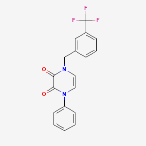 1-phenyl-4-(3-(trifluoromethyl)benzyl)pyrazine-2,3(1H,4H)-dione