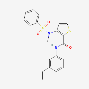 molecular formula C20H20N2O3S2 B2558839 N-(3-ethylphenyl)-3-(N-methylbenzenesulfonamido)thiophene-2-carboxamide CAS No. 1226436-58-3