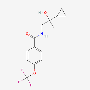 molecular formula C14H16F3NO3 B2558905 N-(2-cyclopropyl-2-hydroxypropyl)-4-(trifluoromethoxy)benzamide CAS No. 1421585-15-0