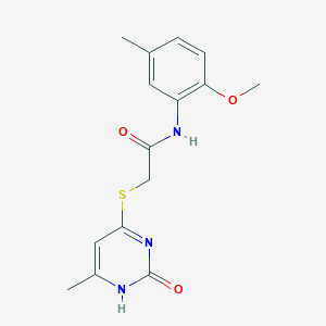 molecular formula C15H17N3O3S B2558913 N-(2-methoxy-5-methylphenyl)-2-[(6-methyl-2-oxo-1,2-dihydropyrimidin-4-yl)sulfanyl]acetamide CAS No. 905694-71-5