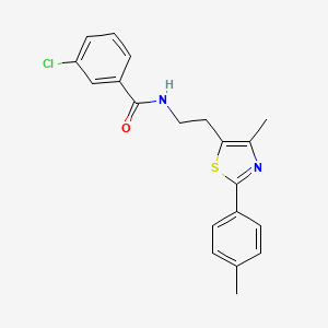 B2558915 3-chloro-N-(2-(4-methyl-2-(p-tolyl)thiazol-5-yl)ethyl)benzamide CAS No. 893997-53-0
