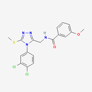 N-((4-(3,4-dichlorophenyl)-5-(methylthio)-4H-1,2,4-triazol-3-yl)methyl)-3-methoxybenzamide