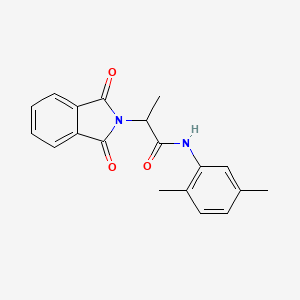 molecular formula C19H18N2O3 B2558929 N-(2,5-dimethylphenyl)-2-(1,3-dioxoisoindol-2-yl)propanamide CAS No. 313267-31-1