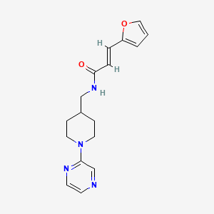 (E)-3-(furan-2-yl)-N-((1-(pyrazin-2-yl)piperidin-4-yl)methyl)acrylamide