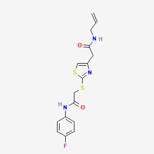 N-allyl-2-(2-((2-((4-fluorophenyl)amino)-2-oxoethyl)thio)thiazol-4-yl)acetamide