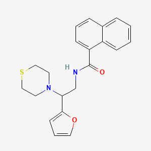 N-(2-(furan-2-yl)-2-thiomorpholinoethyl)-1-naphthamide