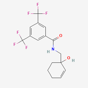 molecular formula C16H15F6NO2 B2558947 N-[(1-hydroxycyclohex-2-en-1-yl)methyl]-3,5-bis(trifluoromethyl)benzamide CAS No. 2097867-55-3