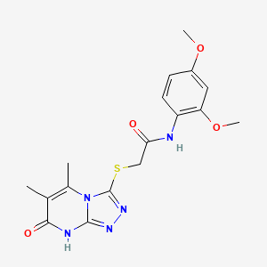 N-(2,4-dimethoxyphenyl)-2-((5,6-dimethyl-7-oxo-7,8-dihydro-[1,2,4]triazolo[4,3-a]pyrimidin-3-yl)thio)acetamide