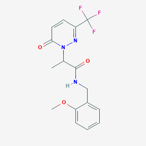 N-[(2-Methoxyphenyl)methyl]-2-[6-oxo-3-(trifluoromethyl)pyridazin-1-yl]propanamide