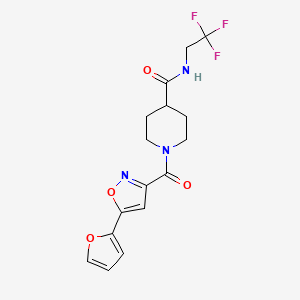 1-(5-(furan-2-yl)isoxazole-3-carbonyl)-N-(2,2,2-trifluoroethyl)piperidine-4-carboxamide