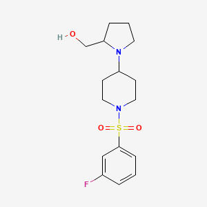 (1-(1-((3-Fluorophenyl)sulfonyl)piperidin-4-yl)pyrrolidin-2-yl)methanol